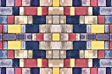 Outdoor street Decorative tiles with geometric pattern,texture mosai