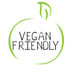 Vegan friendly label and high quality product badges. Bio Home made food Organic product Pure healthy Eco food organic, bio and natural product icon. Emblems for cafe, packaging etc. Vector