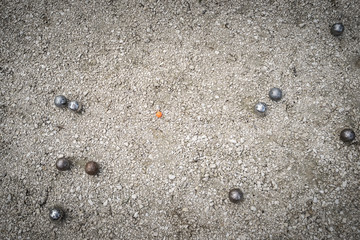 Partie de pétanque