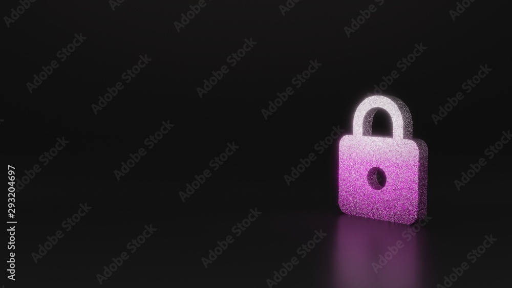 Poster science glitter symbol of web icon 3d rendering