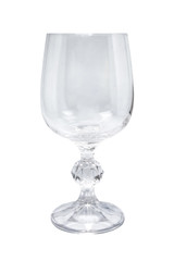 Empty wine glass, isolated on a white background