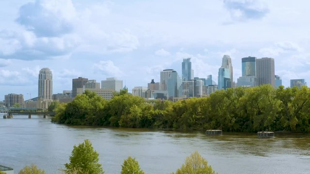 Downtown Minneapolis across the Mississippi River
