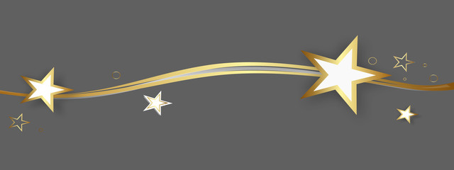 Gold Band Banner Welle Wellen Stern Sterne Star Stars