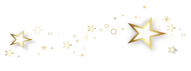 Sterne Stern Band Banner Gold Welle Wellen
