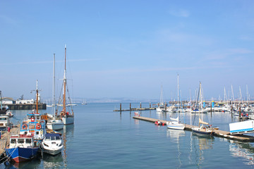 Fototapeta premium Yachts in Brixham Harbour, Devon