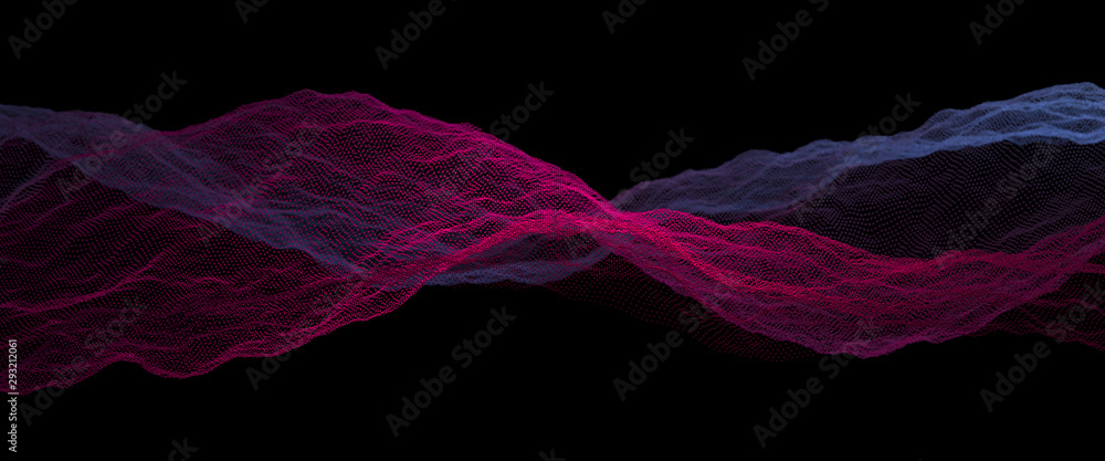 Fototapete music abstract background with multicolored dynamic waves. sound waves template. music equalizer. 3d