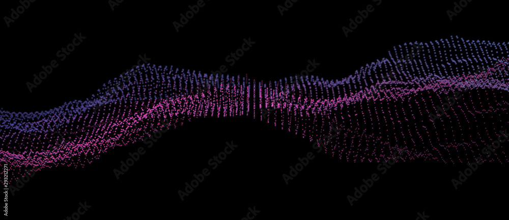 Fototapete music abstract background with multicolored dynamic waves. sound waves template. music equalizer. 3d