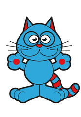 Cute cat mascot cartoon character