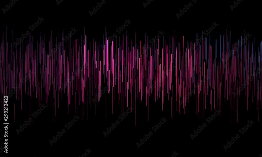 Fototapete music abstract background with multicolored dynamic waves. sound waves template. music equalizer. 3d