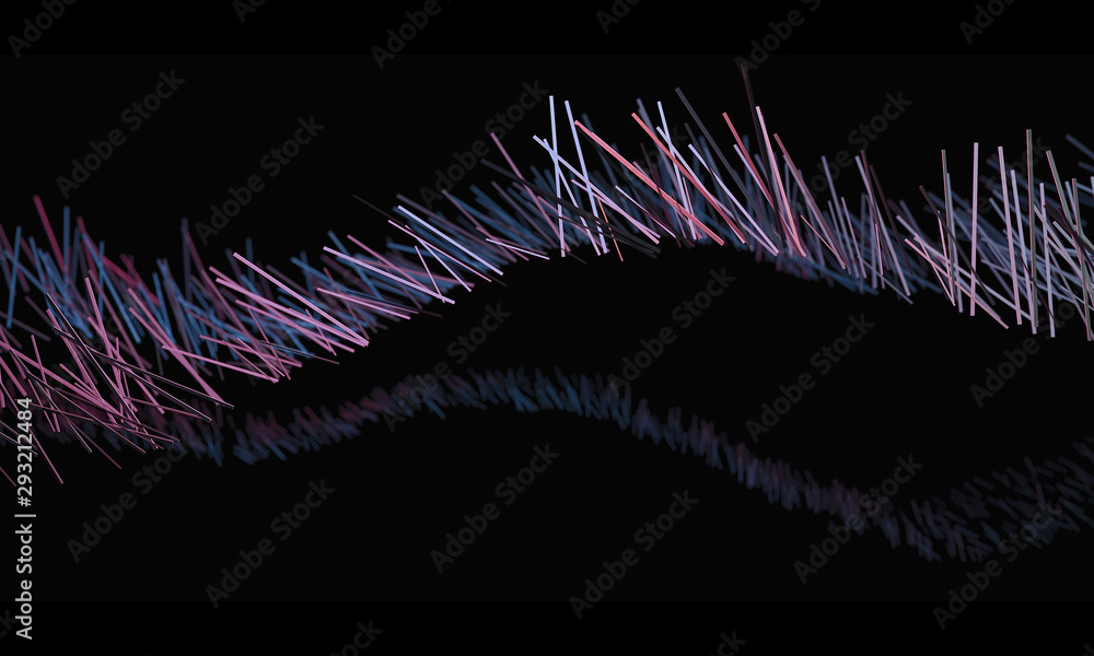 Fototapete music abstract background with multicolored dynamic waves. sound waves template. music equalizer. 3d