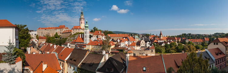 Obraz premium Panoroma city View, Český Krumlov, Czech Republic.