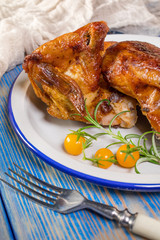 Chicken quarters baked.