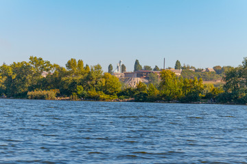 Fototapeta premium Dnieper floods on the Dnieper River