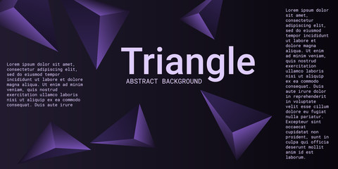 Triangular background. Abstract composition of 3d triangles.