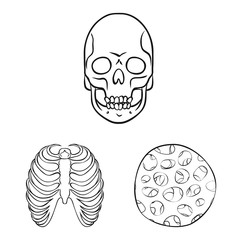 Vector illustration of medicine and clinic icon. Set of medicine and medical stock vector illustration.