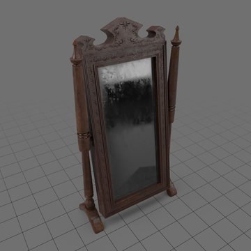Wooden frame mirror