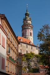 Obraz premium Český Krumlov Castle Tower,Cesky Kumlov,Czech Republic.
