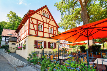 Historical half-timbered house in Chemnitz (Saxony / Germany)
