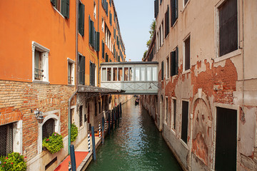 The famous and unique Venice surrounded by water and canals, Italy