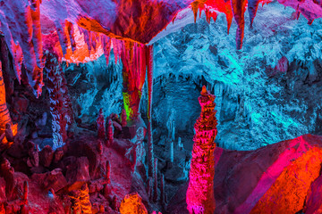 Formations inside the Gokgol Cave, Zonguldak, Turkey