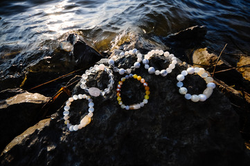 Natural stone bracelet, hand made jewelry