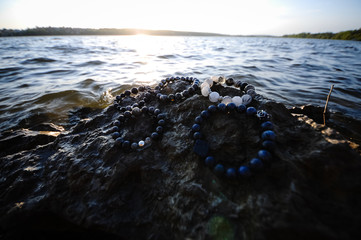 Natural stone bracelet, hand made jewelry