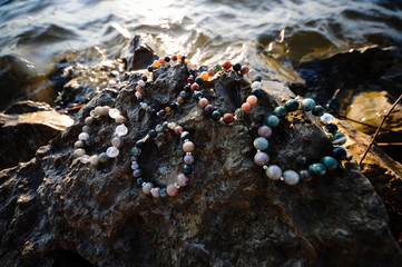 Natural stone bracelet, hand made jewelry