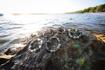 Natural stone bracelet, hand made jewelry