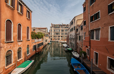 Fototapeta na wymiar One of the many canals in Venice, Italy