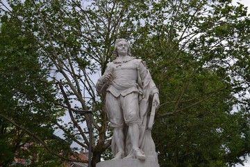Fototapeta premium Statue of Jacob Jordaens, Flemish Baroque Painter (1593 – 1678), in Antwerp, Belgium