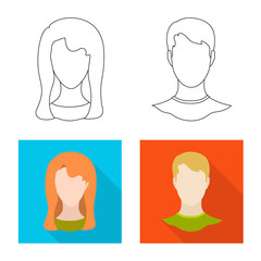 Vector illustration of professional and photo icon. Collection of professional and profile stock vector illustration.