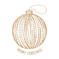 Christmas toys. Hand drawn illustration.