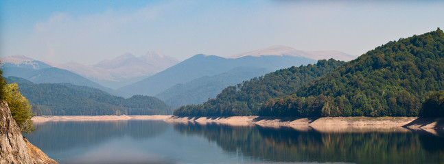 Autumn temperate deciduous forest landscape 