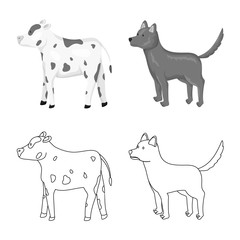 Vector design of breeding and kitchen sign. Collection of breeding and organic vector icon for stock.