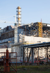 Fototapeta premium Construction of New Safe Confinement at Chernobyl