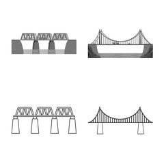 Isolated object of connection and design symbol. Collection of connection and side vector icon for stock.