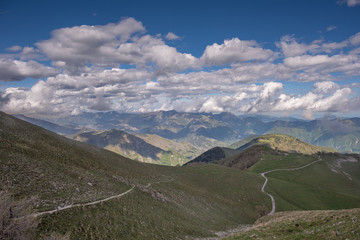Landscapes of the French Alps, mountains, peaks, approximately 1,500 meters above sea level. Cote...