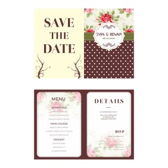 Trunk and Flower Wedding Invitation Template