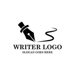 writer logo vector design style template