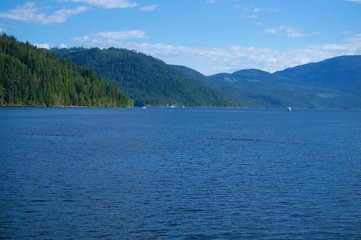 Blue Lake surrounded by Mountains