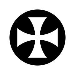 iron cross icon vector design template
