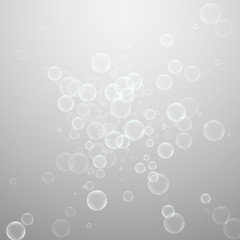 Random soap bubbles abstract background. Blowing b