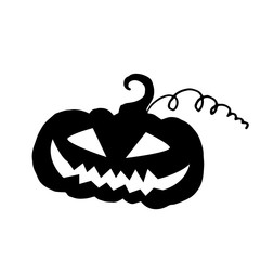 Jack-O-Lantern Silhouette Vector illustration
