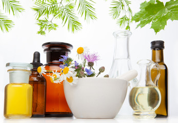 Natural remedies, aromatherapy - bottle.