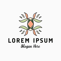 Leaf Abstract Pattern Line Logo Design Luxury Simple and Clean