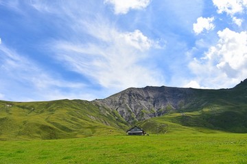 landscape with mountains in switzerland