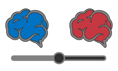 brain icon pin vector 