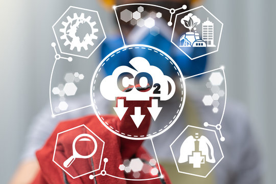 Ecology CO2 Carbon Dioxide Emissions Reduction Industrial concept.
