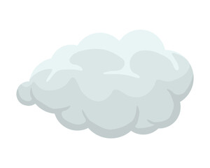 Cartoon smoke or fog. Cumulus explosion comic cloud. Flat smoky vector illustration