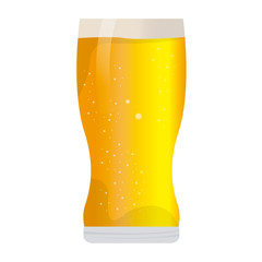 Isolated beer glass on a white background - Vector